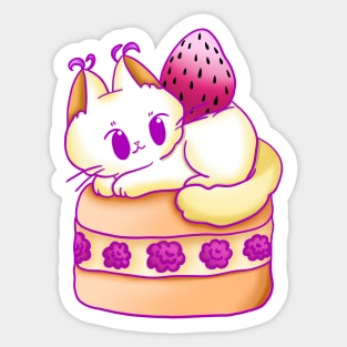 strasberry special cat Sticker